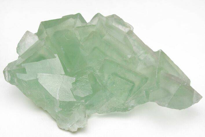 Green Cubic Fluorite Crystals with Phantoms - China #216262